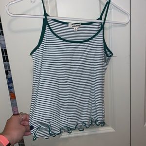 green & white tank